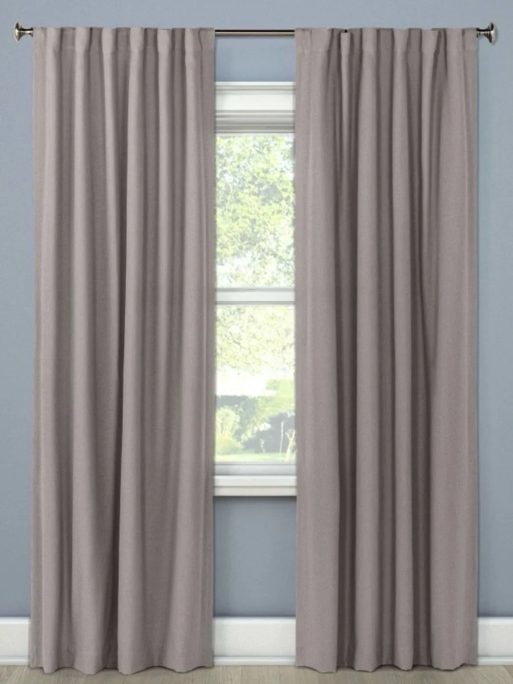 New Set of 2 Threshold Aruba Blackout Windows Curtain Panels 63” by 50”